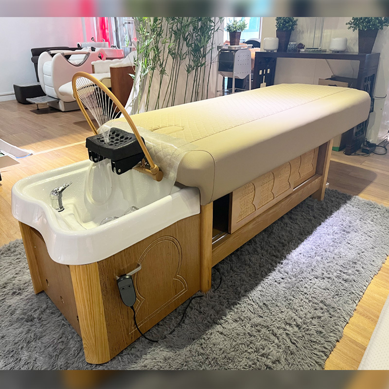 Japanese head spa water therapy thai Modern Shampoo station massage bed hair salon washing chair shampoo bowl and chair