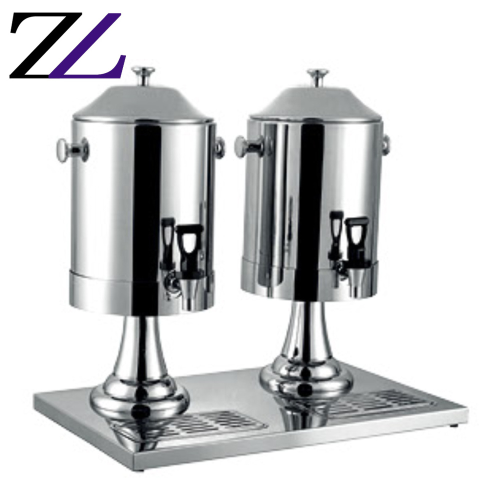 Wedding banquet chocolate dispenser hot and cold temperature control electric silver gold juice water tea coffee catering urn