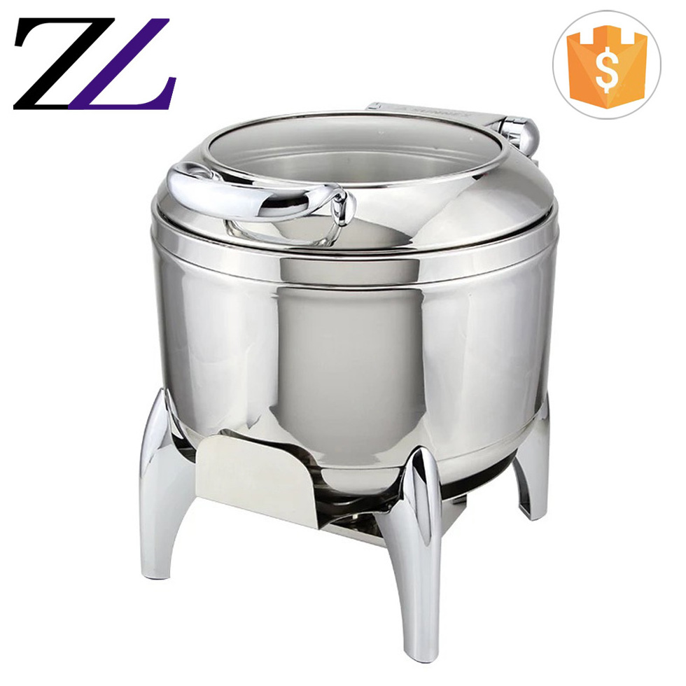 Soup chafing dish kuwait yufeh high quality fuel gas soup kettle buffet warmer set utensil stainless steel electric soup tureen