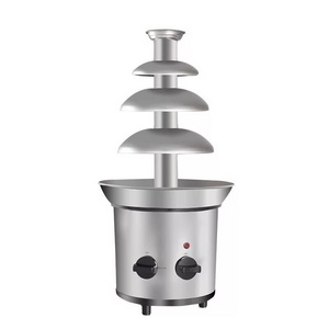 Wholesale price tabletop waterfall 4 tier stainless steel weeding banuqet buffet decoration commercial large chocolate fountain