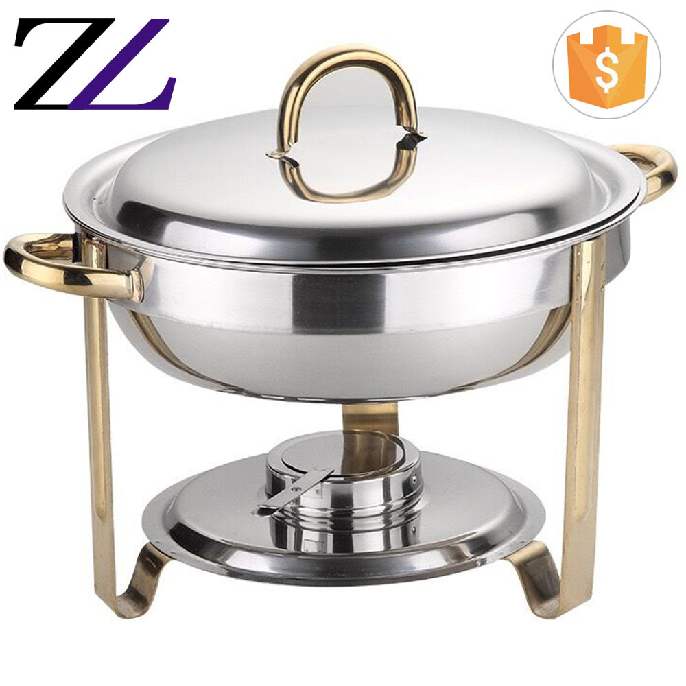 Indian restaurant supplies economy mini cheffing dish portable gold table non electric oval food food warmer chafing dish