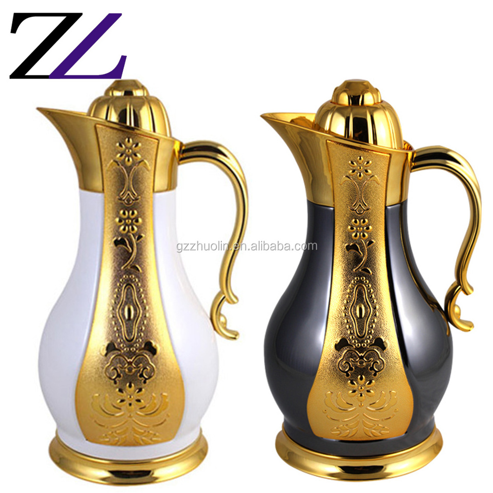 Turkish dallah arabic coffee pots with lids luxury thermos insulated ethiopian dubai copper water tea pot