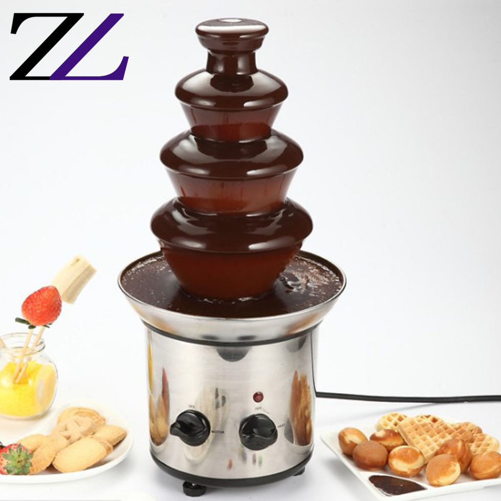 Wholesale tabletop wedding decoration sweet machine stainless steel professional 4 tier chocolate fountain for sale in divisoria