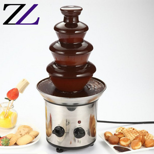 Wholesale tabletop wedding decoration sweet machine stainless steel professional 4 tier chocolate fountain for sale in divisoria