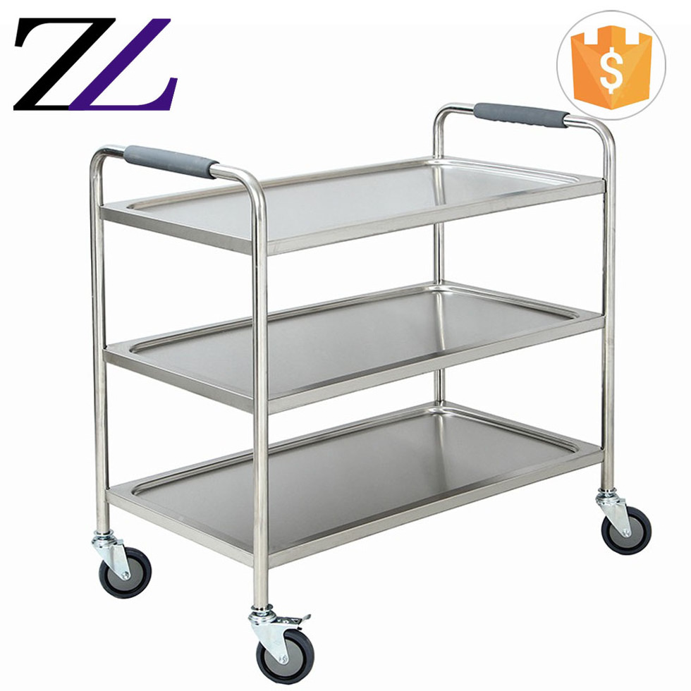 Food and beverage service equipment stainless steel 4 tier restaurant aircraft buffet catering food serving cart trolley