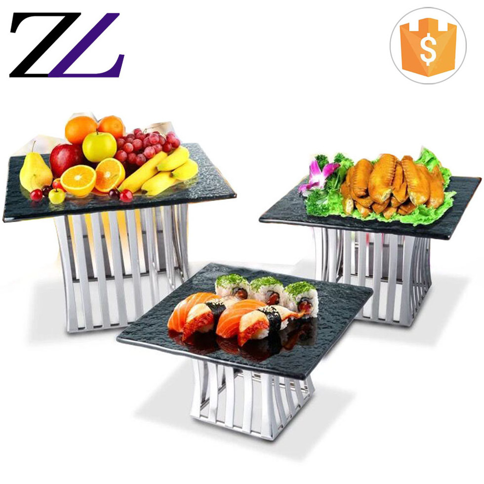 Italian restaurant equipment wedding banquet decorative beauty buffet elevation stand dessert food display buffet risers