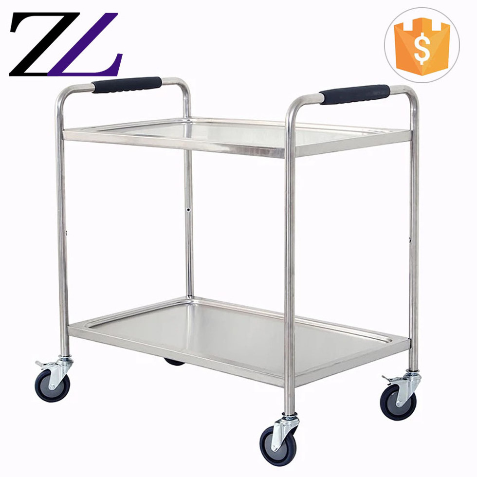 Food and beverage service equipment stainless steel 4 tier restaurant aircraft buffet catering food serving cart trolley