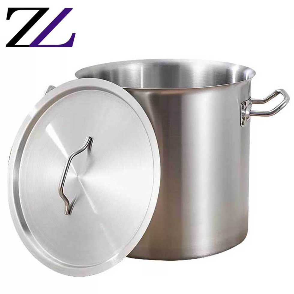 Dubai industrial cutlery set food warmers hotpot tripli stainless steel pots bowl big biryani steam industri soup cook pot