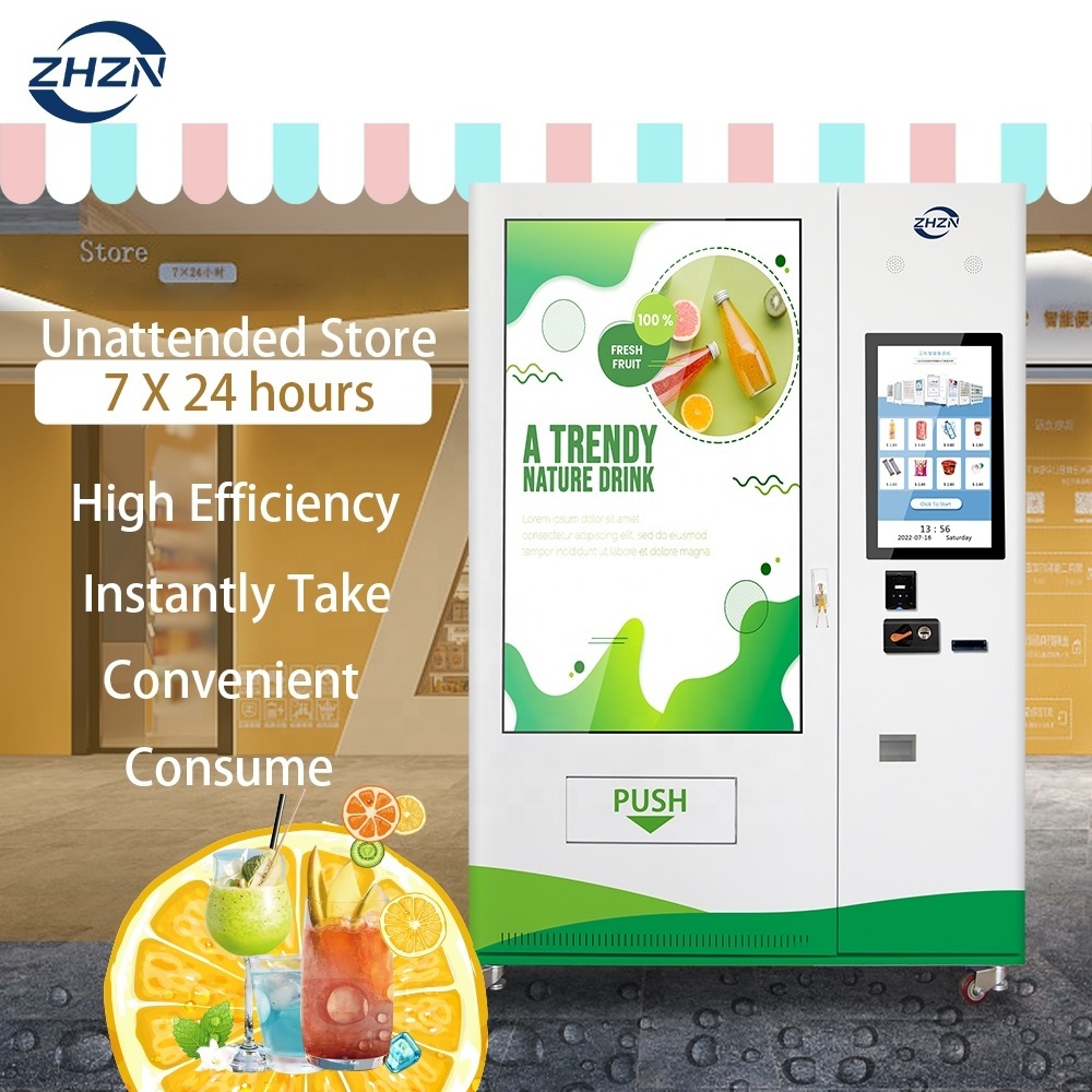 ZHZN Popular Oem/odm White Snack Vendingmachine Commercial Refrigerated Combo Dispenser Cola Vending Machine With Touch Screen