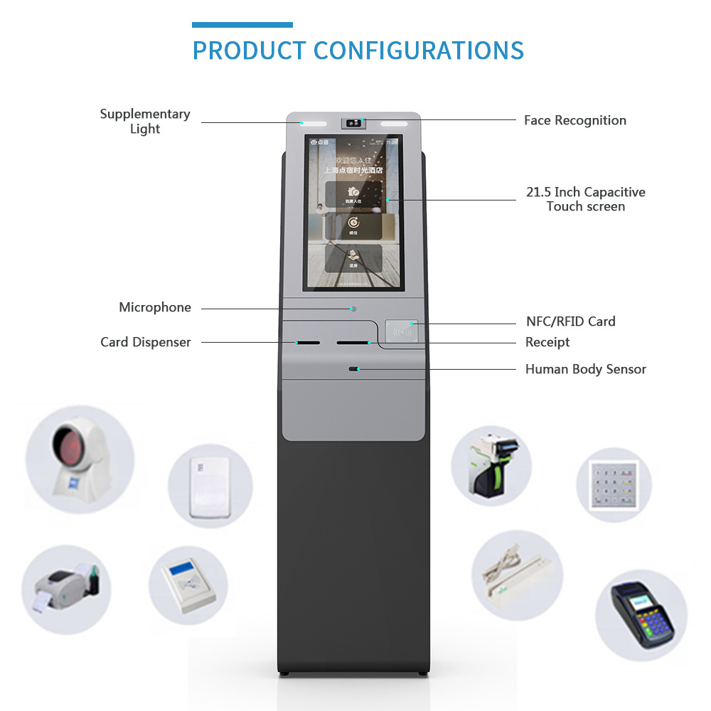 Slim Touch All in One POS System Bulk Cash Dispenser Cash Deposit and Withdraw Self Service Machine Electronic Digital