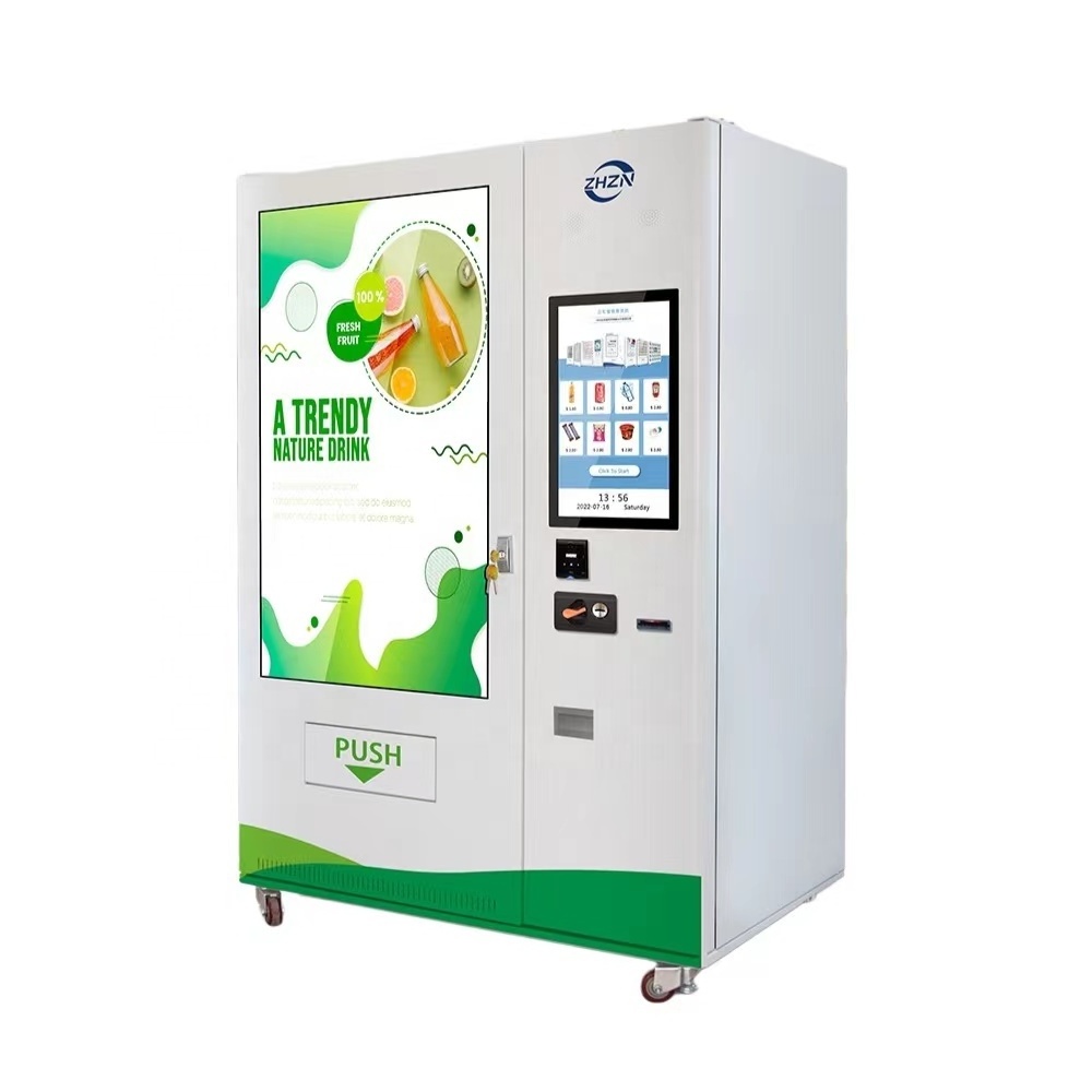 ZHZN Combo Snack Commercial Milk Vendo Espresso Brewing Automatic Korean Coffee Vending Machine