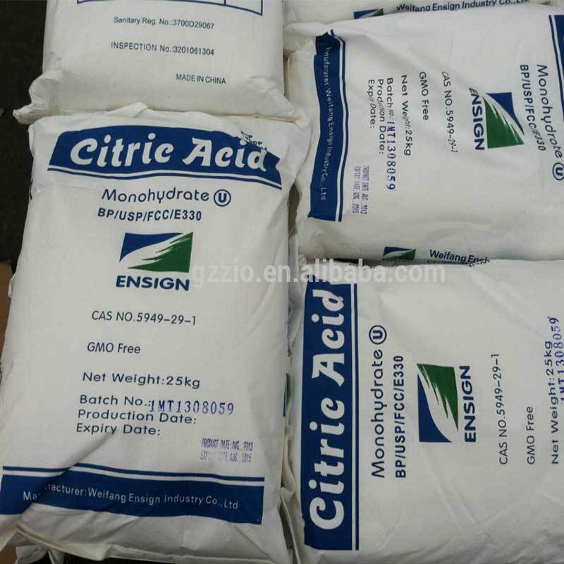 8-40 mesh citric acid monohydrate 30-100 mesh food grade ensign citric acid anhydrous