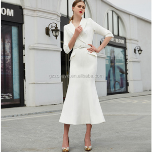 Latest Women Formal Blazers Style Long Sleeve Evening Dress