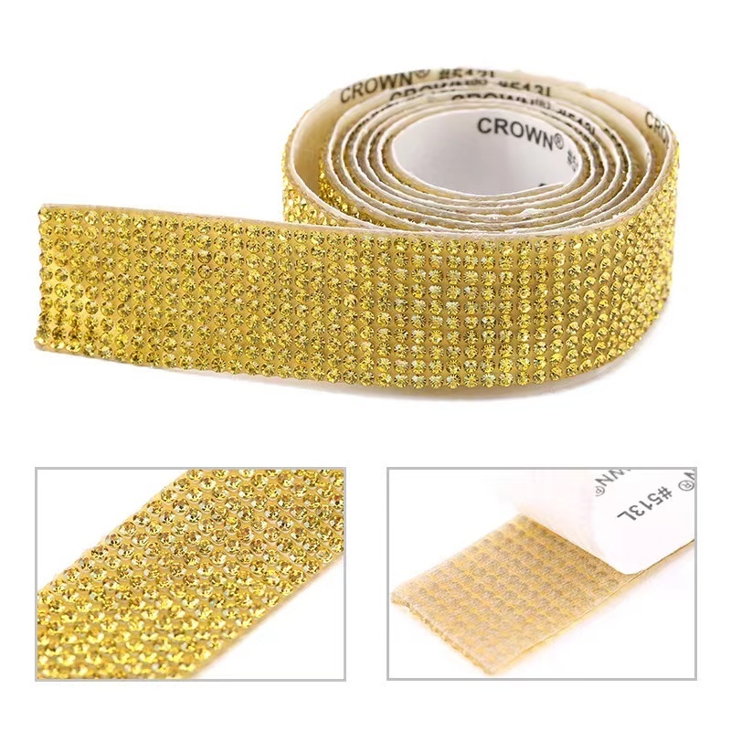 ZSY hot fixed rhinestone silver hot melt glue net diamond DIY wedding trousers heat transfer super crystal adhesive tape