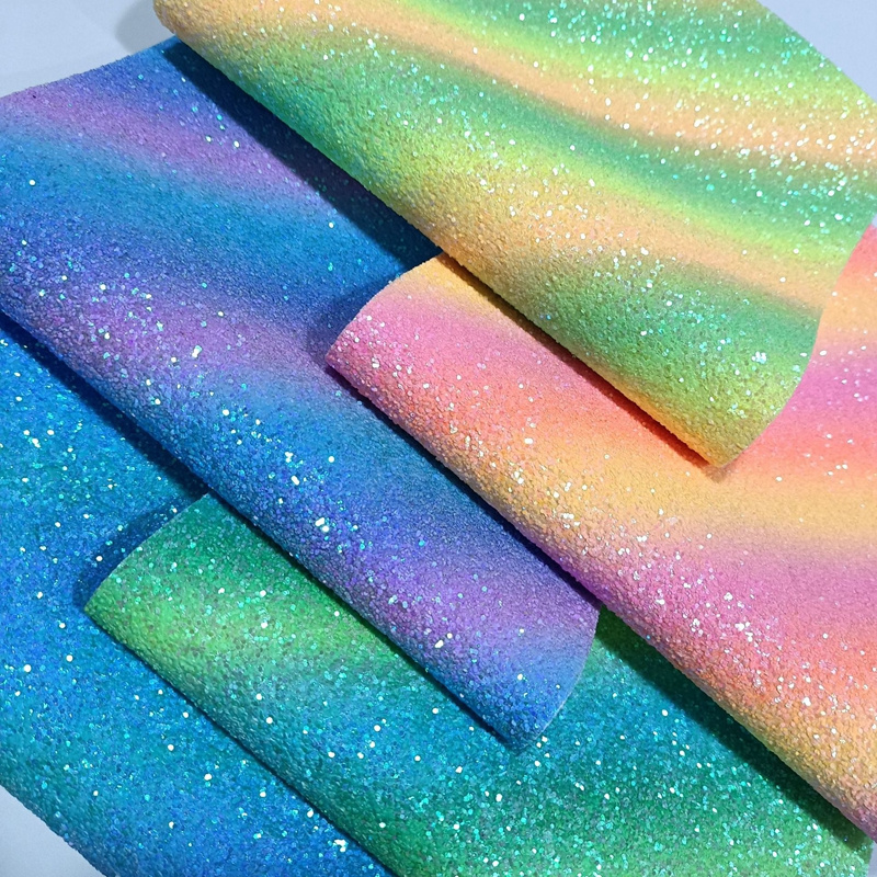 ZSY Glitter Bows DIY Crafts Christmas Decoration Material Glitter Fabric  Faux Leather PU Sheets