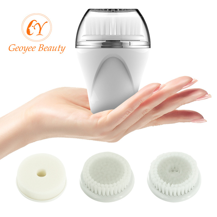 Portable Rechargeable Facial Brush Flex Face Wash Cleaning Massager Spin Brush Machine Vibrating Silicon Face Brush