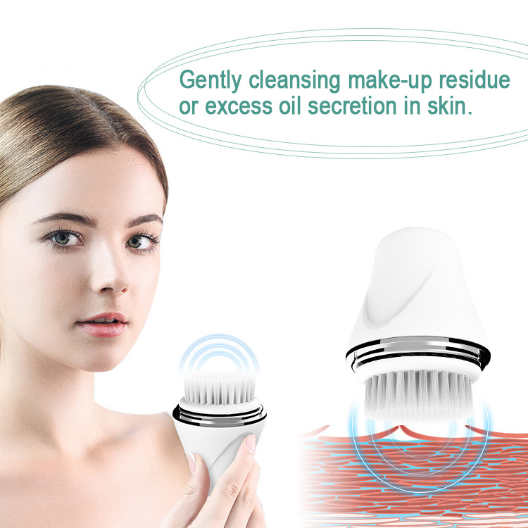 Ultrasonic Facial Clean Private Label Exfoliating Scrub Skin Care Deep Cleansing Face Cleaner Flex Face Mask Cleaning Brush