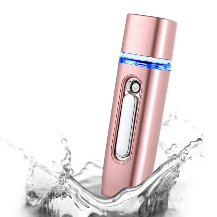 Rechargeable Mini Portable Water Meter Ionic Facial Steamer Nano Spray For Face