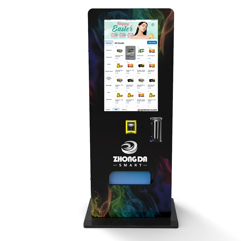 Wall Vending  Machine Free Standing sale US id card reader vending machine with age verification 21+