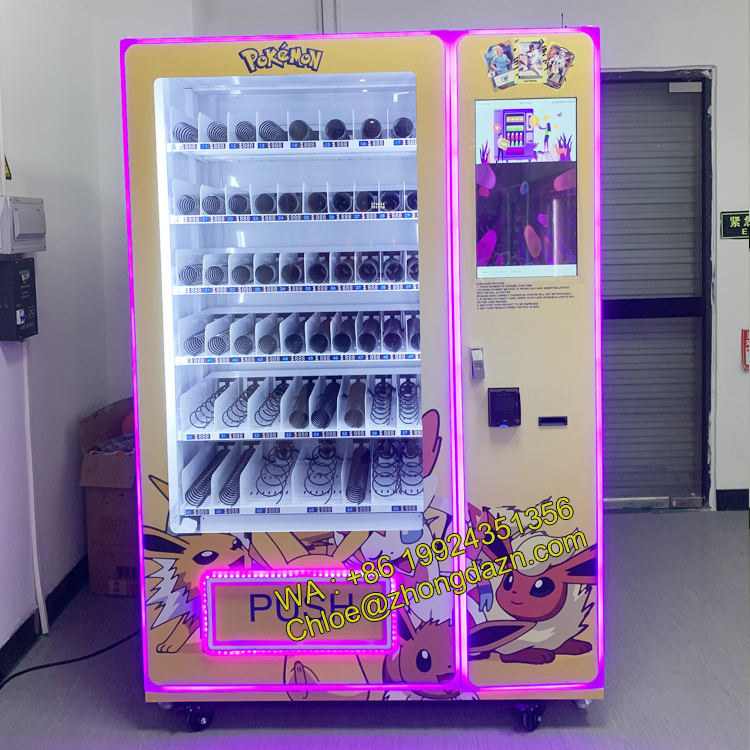 Zhongda New arrival Customized PPokemon Card Vending Machine Tattoo Vending Machine Sticker Vending Machine