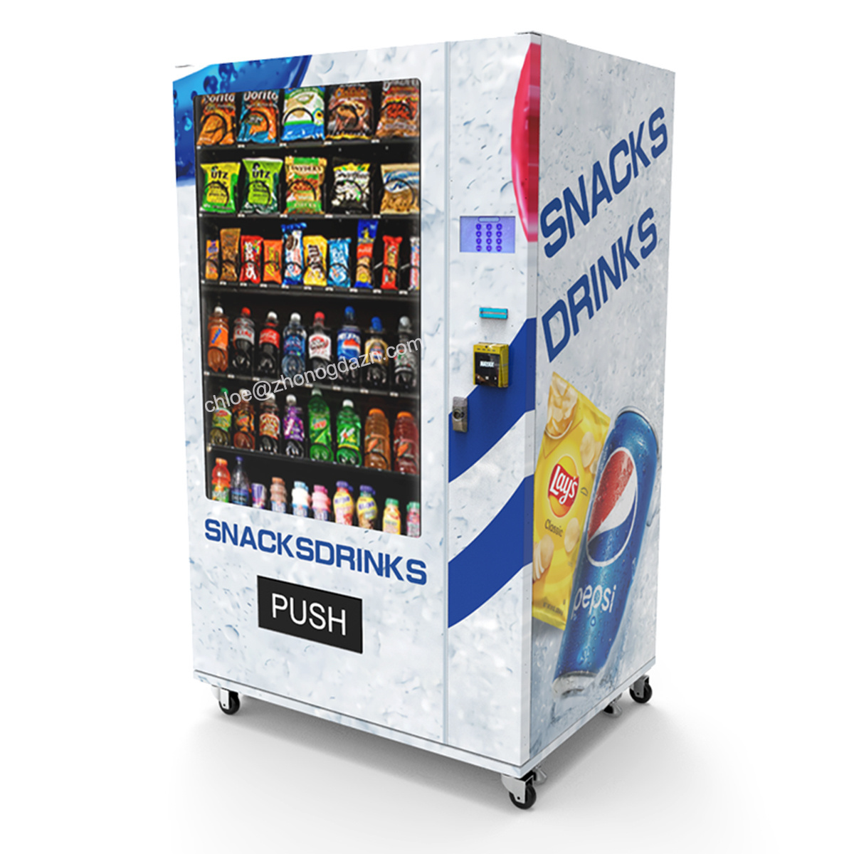 Germany sale Zhongda Factory Free Automatic Customized Cold Drink Vending Machine Refrigerator Vending Machine