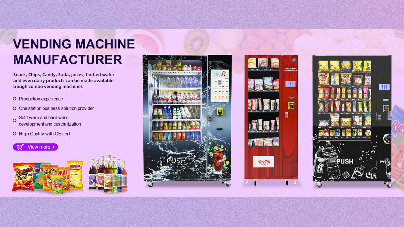 Simple Maintenance Portable Cold Drink Vending Machines Outdoor Cold Drink Vending Machine