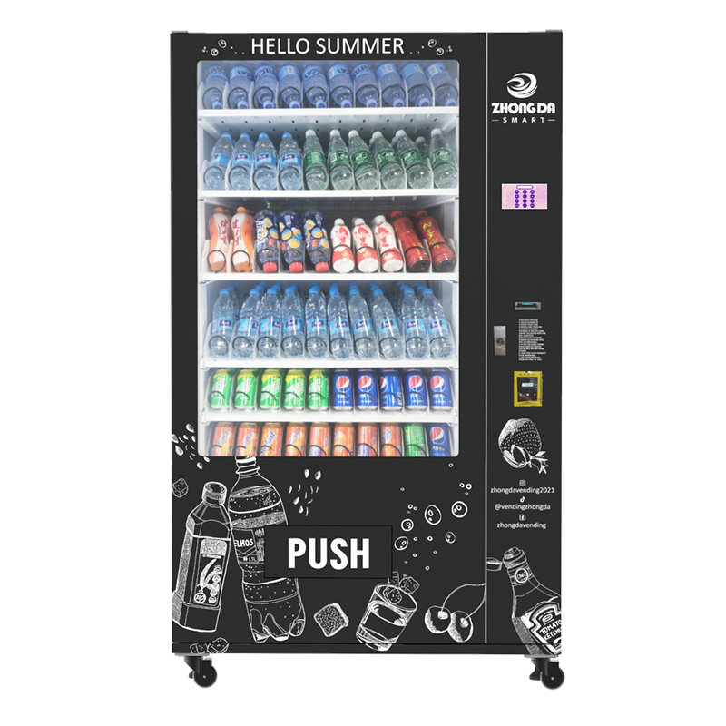 Hot selling  high quality  vending machine with digital touch screen for beverage and snacks