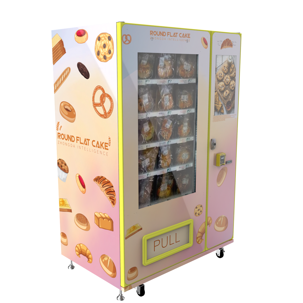 Zhongda oem customized outdoor 24 hours self service backery vending machine