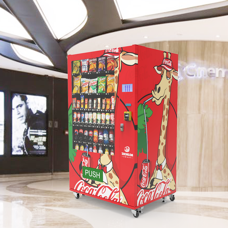 Best seller Europe drink vending machine for foods and drinks snack vending machine with cash coin change card payment