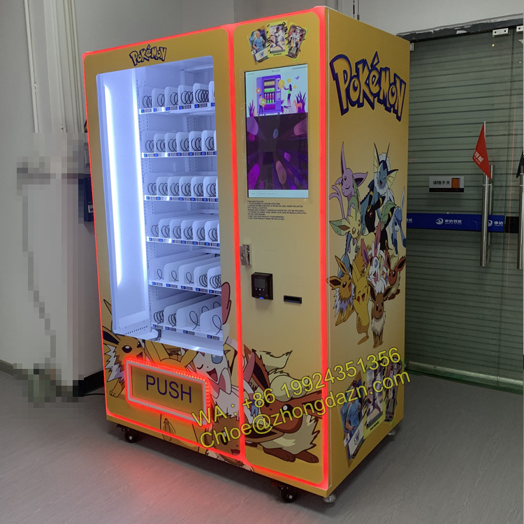 Zhongda New arrival Customized PPokemon Card Vending Machine Tattoo Vending Machine Sticker Vending Machine