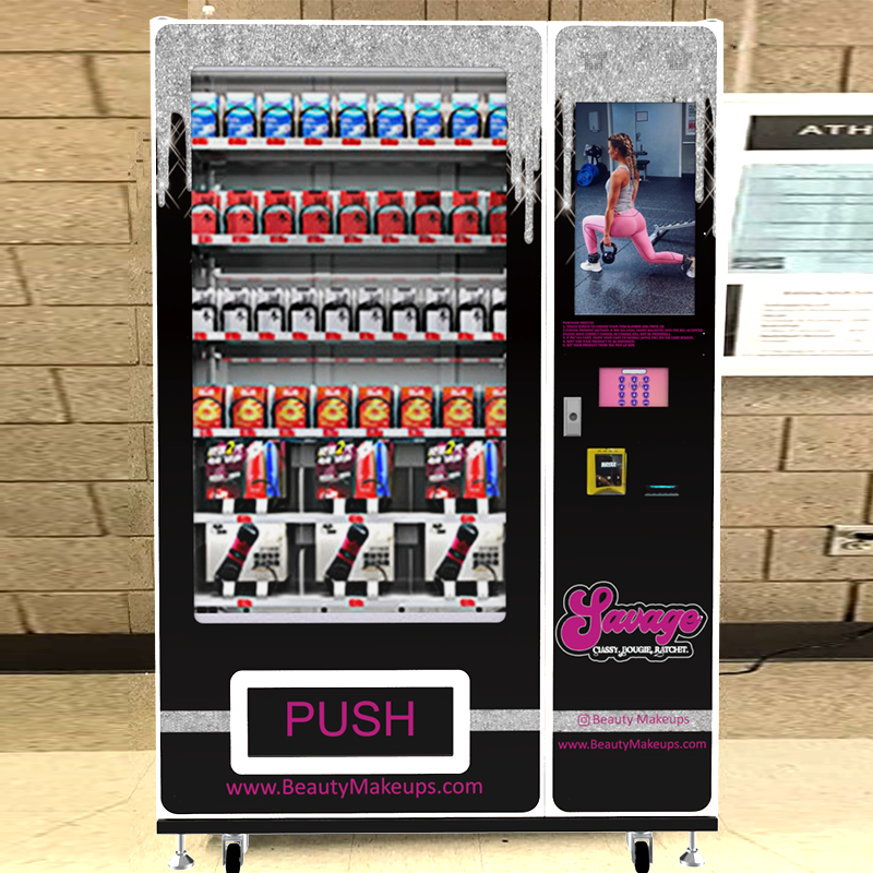 Electronic touch screen lashes vending machine with advertising screen eyelash vending machines