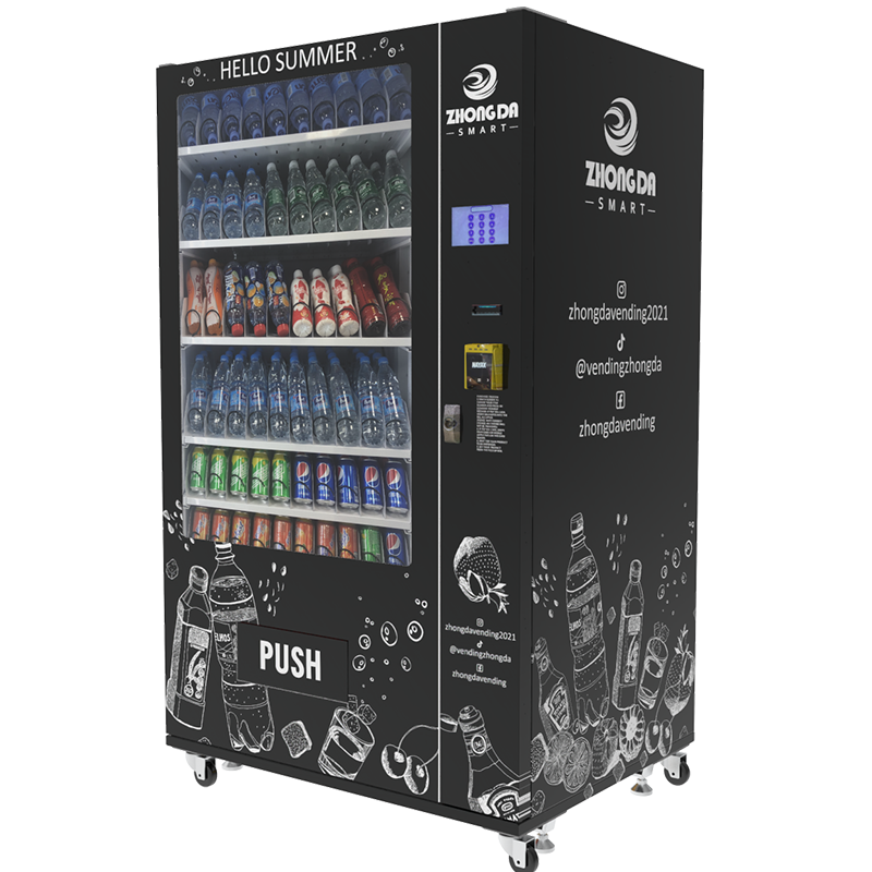 Hot selling  high quality  vending machine with digital touch screen for beverage and snacks