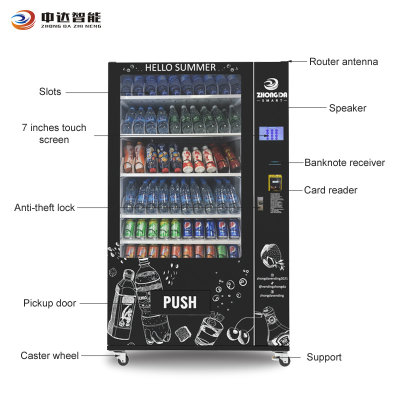 Hot selling China Vending Machine Manufacturer Convenient Store Vending Machines For Food And Drinks Snacks