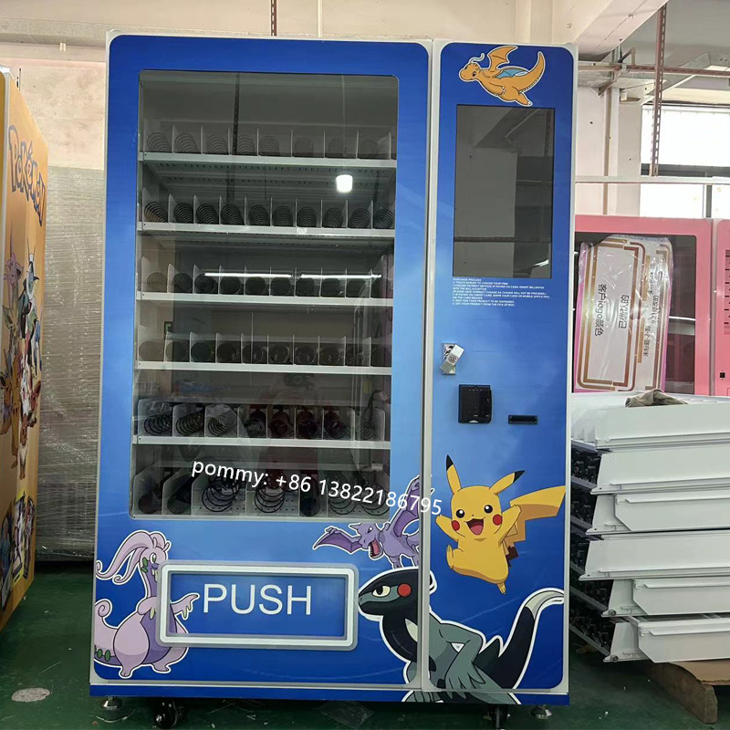 cosmetics vending machine Colourful Pikachu card vending machine game card vending machine with elevator