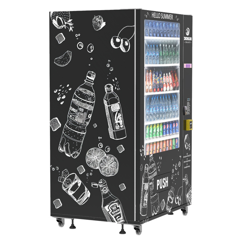 Hot selling  high quality  vending machine with digital touch screen for beverage and snacks