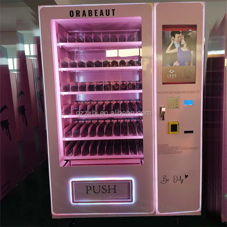 Vending Machine Make Up Nail Polish Eye Lash QR Payment LCD Screen Beauty Vending Machine Video Booth Japan