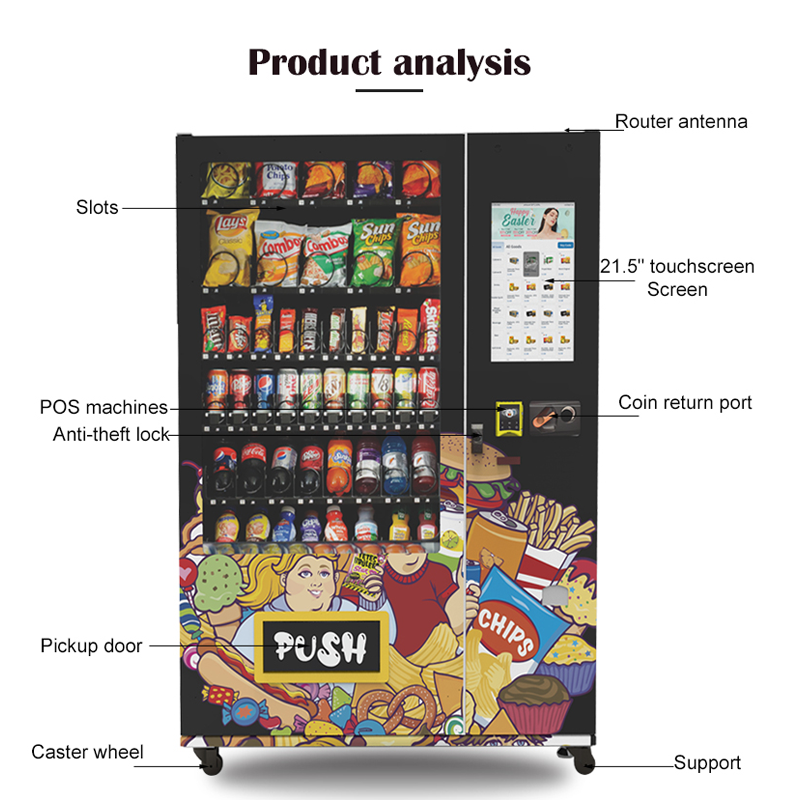 Elevator Vending Machine Fresh Food Salad Milk Tea Vending Machines for Retail Items