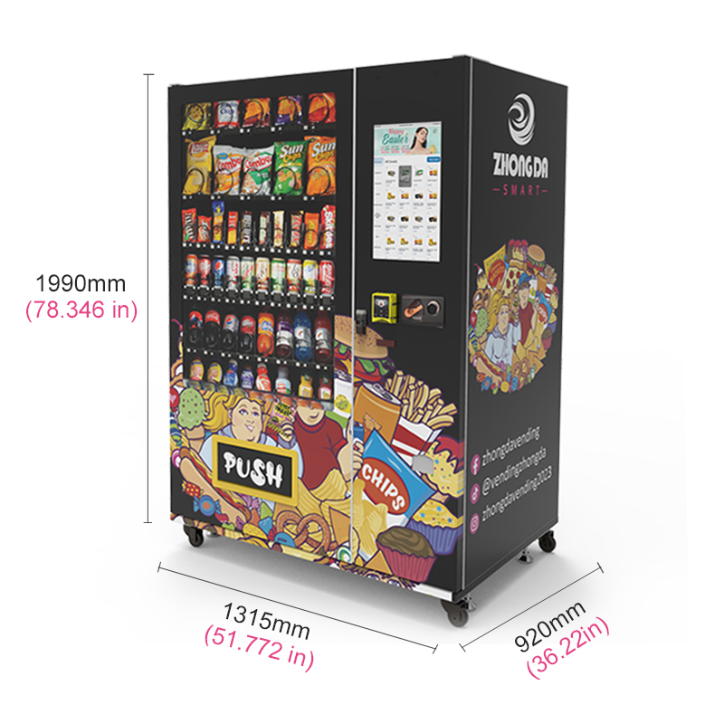 Elevator Vending Machine Fresh Food Salad Milk Tea Vending Machines for Retail Items