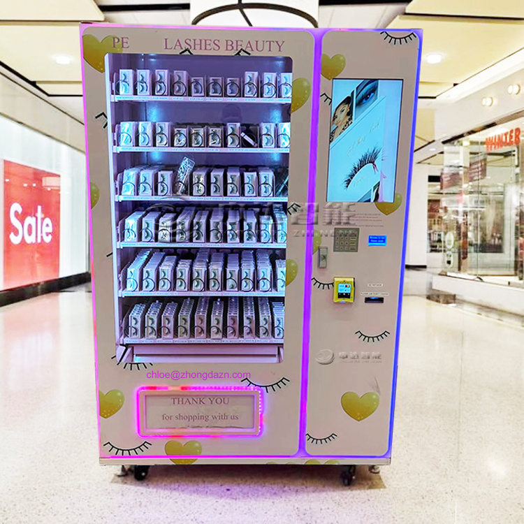 Zhongda Best seller Customized Graphic Beauty item Vending Machine for Beach With Anti theft function