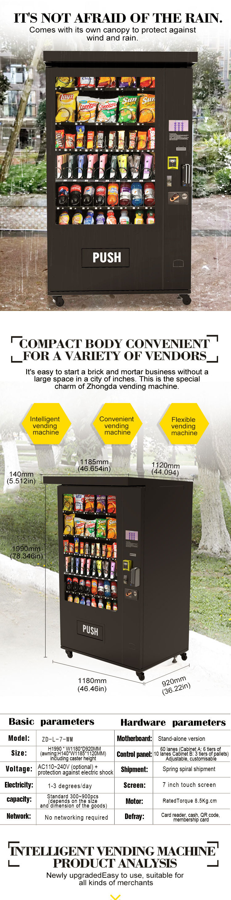 Germany outdoor drink snack Vending Machine Commercial Automatic outdoor Vending Machine with Euro coin operated