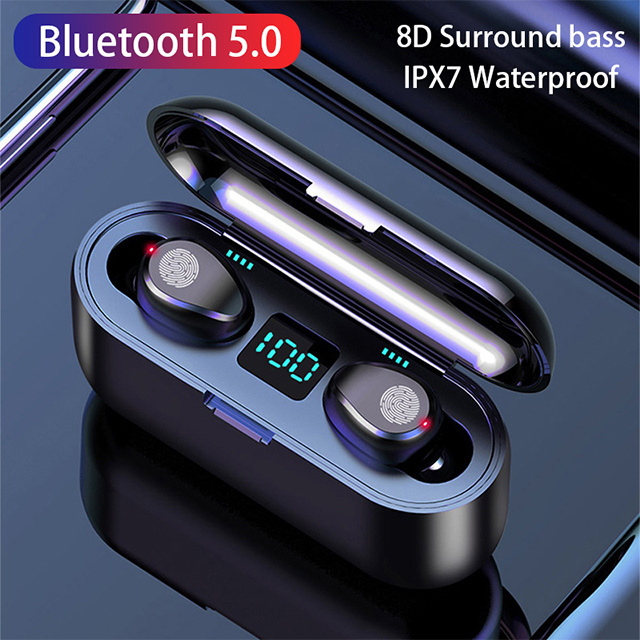 2023 f9 headset f9 tws ipx7 Waterproof wireless headphone f9 con parlante bluetooth earphone  bluetooth earphone