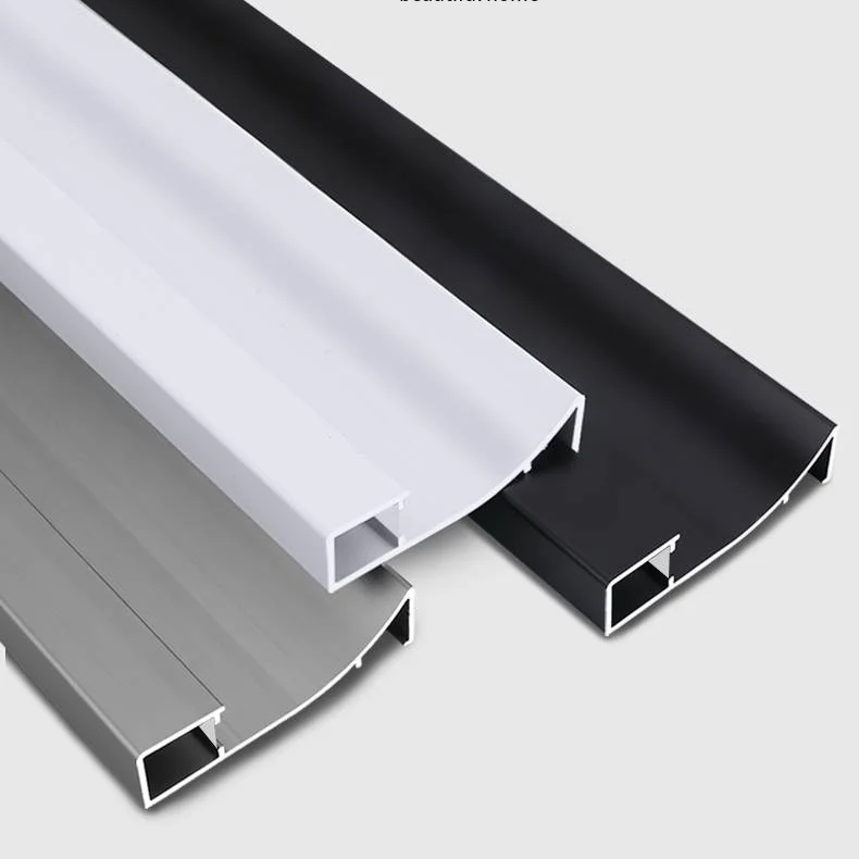 Aluminum Alloy Square Light Luminous Skirting Line LED Light Embedded Hidden Floor Line Offering Cutting Welding Punching