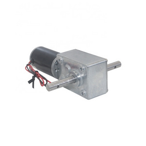 4058 High Precision DC 24V 12V Worm Gear Box Reduction Electric Motor Double Shaft Gear Motor