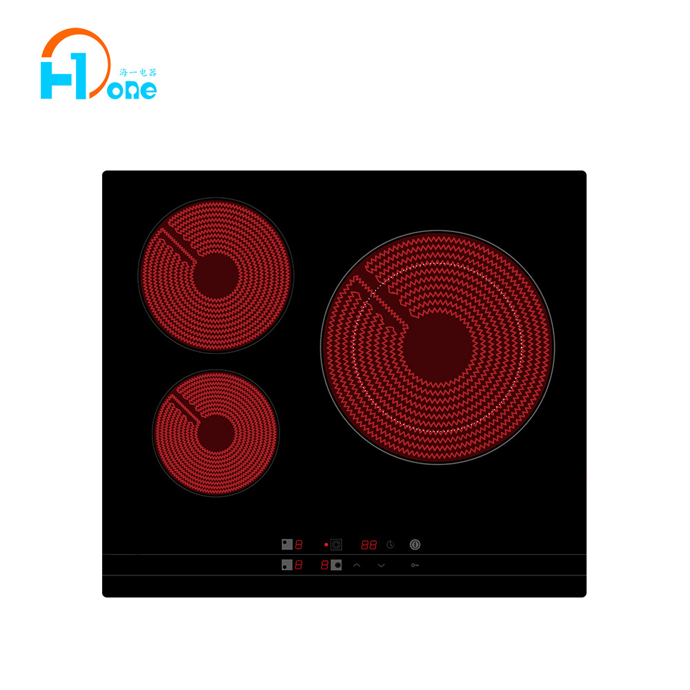 China Hi-light  Manufacturer Kitchen Appliances Fashion Design Ceramic Hob Factory Black Infrared Cooker 220V Electric Hob