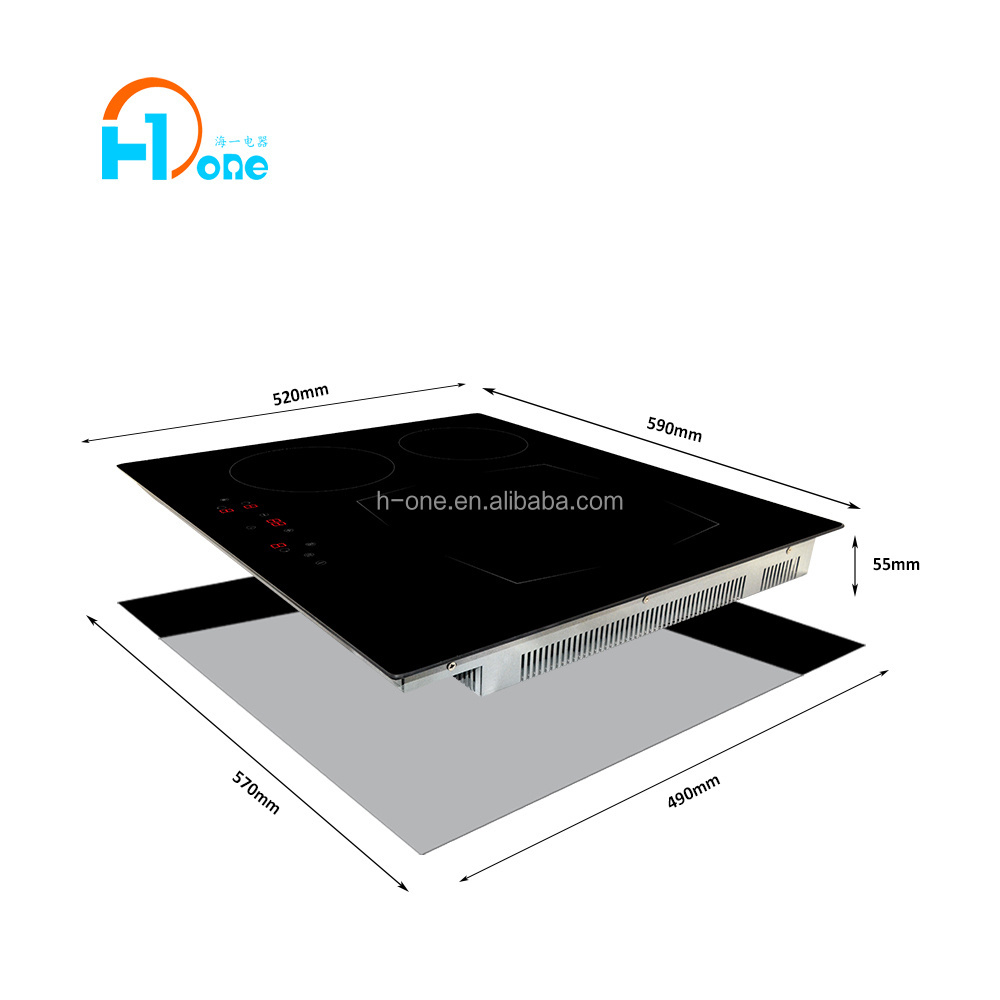 600mm 3 Zone Induction Cooker Built-in for Countertop Cooktop with MaxiZone