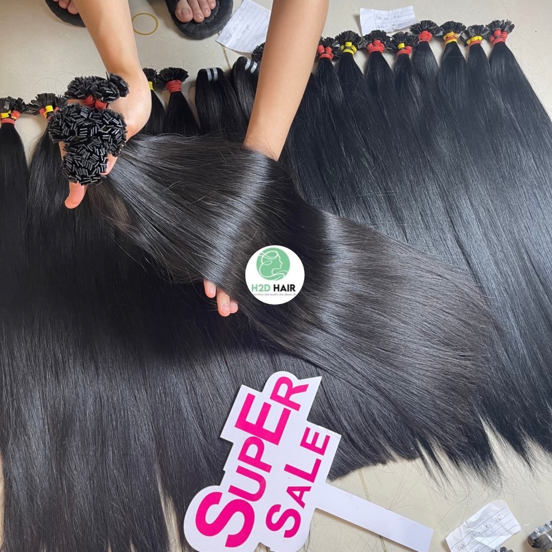 Vietnamese Keratin Glue Double Drawn Russian Human Hair Extensions Keratin Bonds Flat Tip Extensions