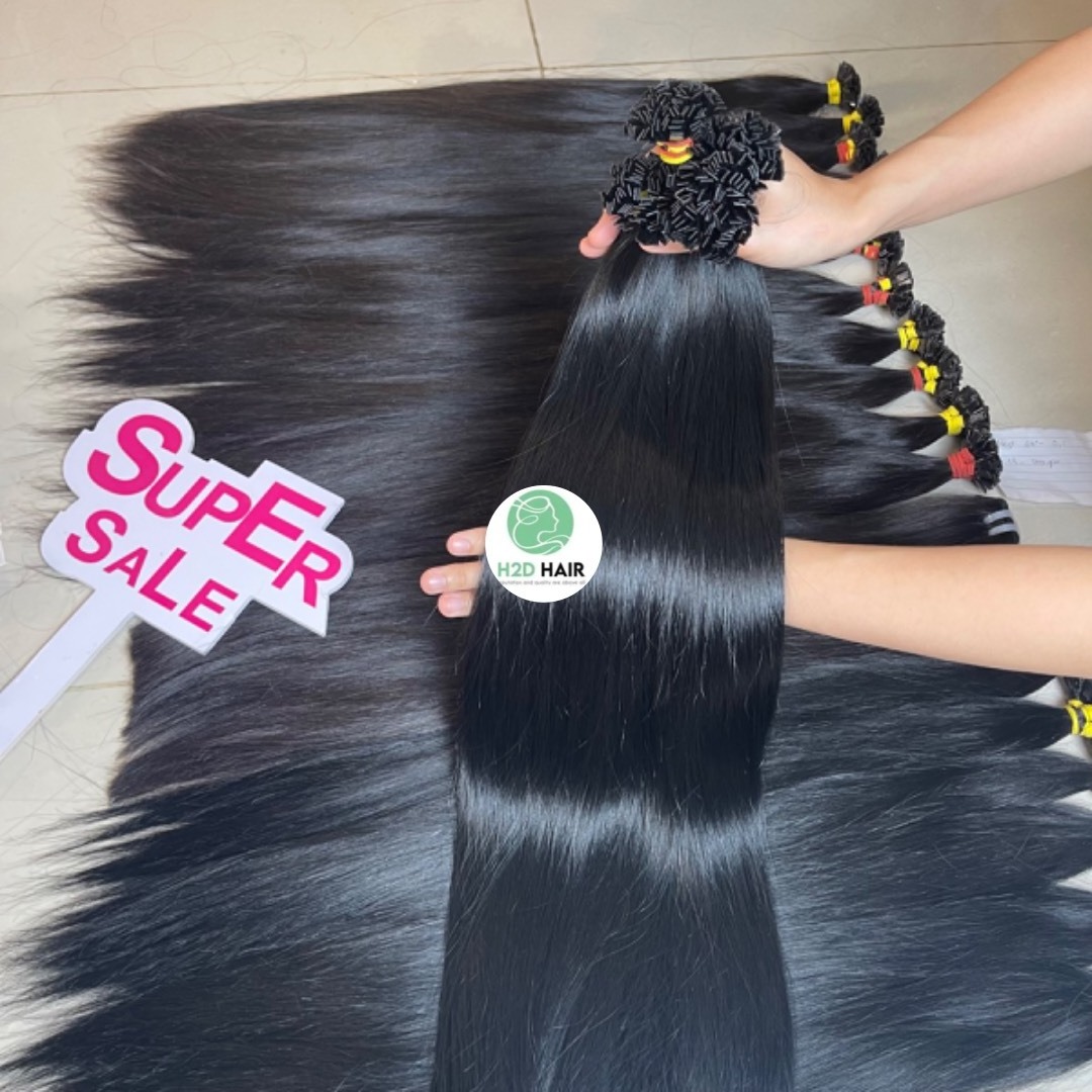 Vietnamese Keratin Glue Double Drawn Russian Human Hair Extensions Keratin Bonds Flat Tip Extensions