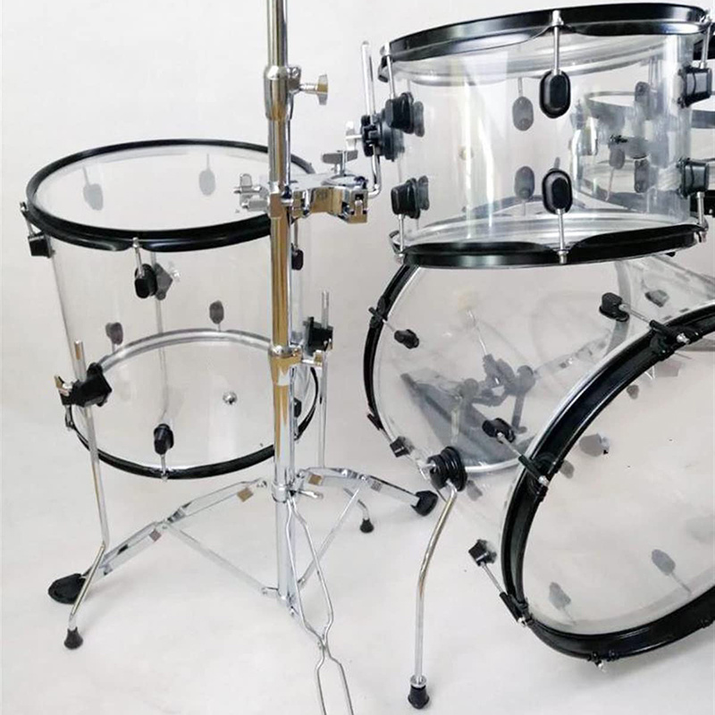 Factory Wholesale Professional Acrylic Drum Set Clear Musical Drum Kits