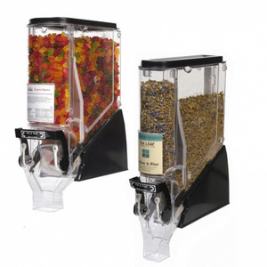 Premium design custom wall mounted clear acrylic bulk food candy gravity dispenser display bins