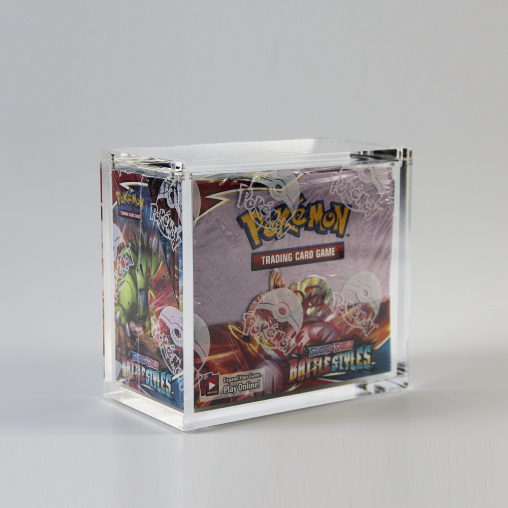 Wholesale pokemoned tcg booster storage box acrylic display case pokemoned cards lost origin booster case